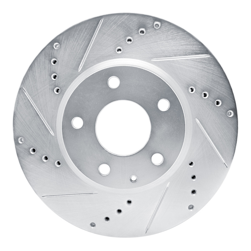 Mazda 6 Brake Rotor (1) - Front Left - R1 Concepts - Drilled & Slotted - Silver - `13-`19 Mazda 6 Brake Rotor (1) - Front Left - R1 Concepts - Drilled & Slotted - Silver - `13-`19